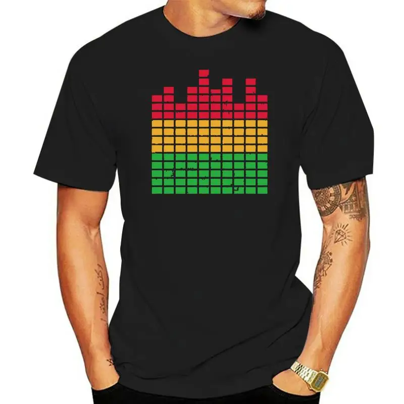 Graphic Equaliser - Dj - Mens T-Shirt Summer 2023 Short Sleeve Plus Size Print Men T Shirt Summer Army T Shirt