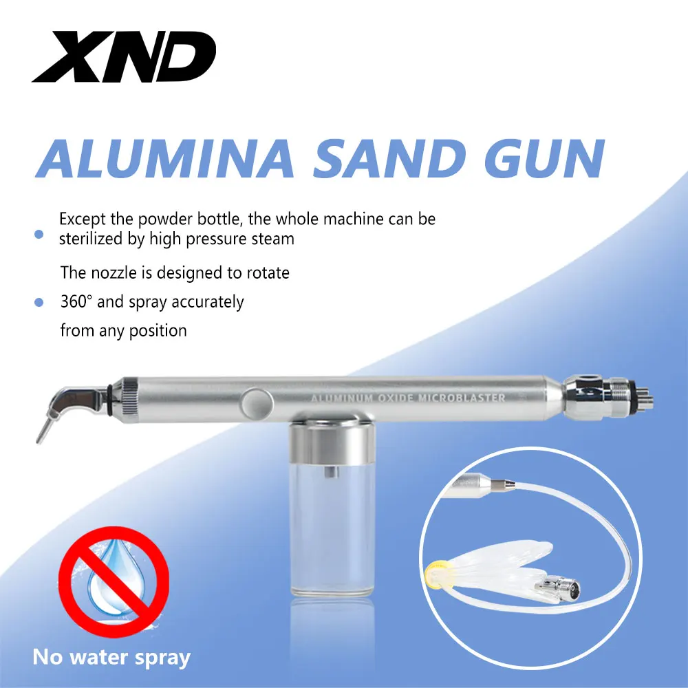 

XND Dental Alumina Sandblasting Gun 2/4 Hole Aluminum Oxide Micro Blaster Interface Microetcher Teeth Roughening Without Water