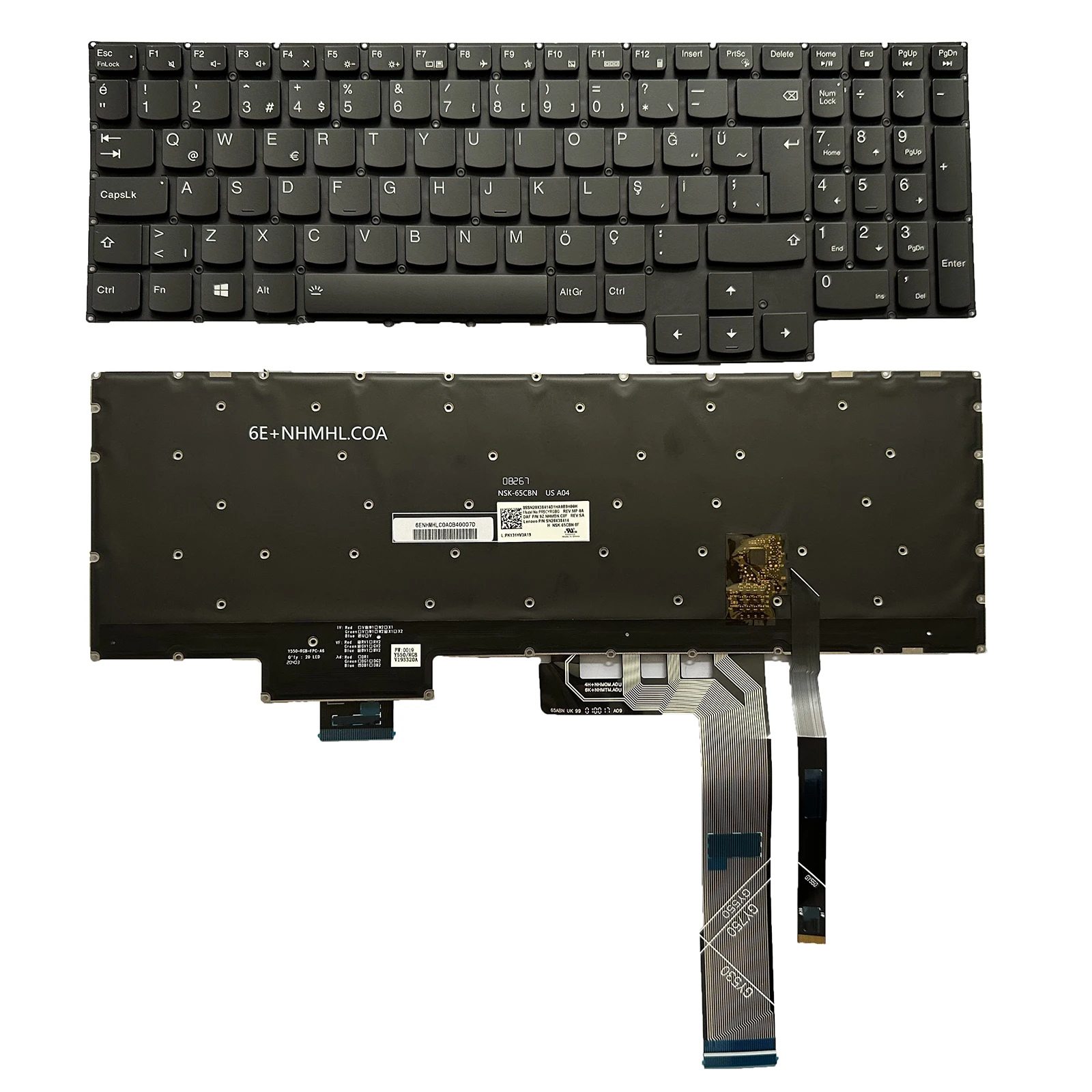 

For Lenovo Legion Y7000 2020 R7000 2020 Y7000P R7000P 2020 Keyboard TR Colorful backlight