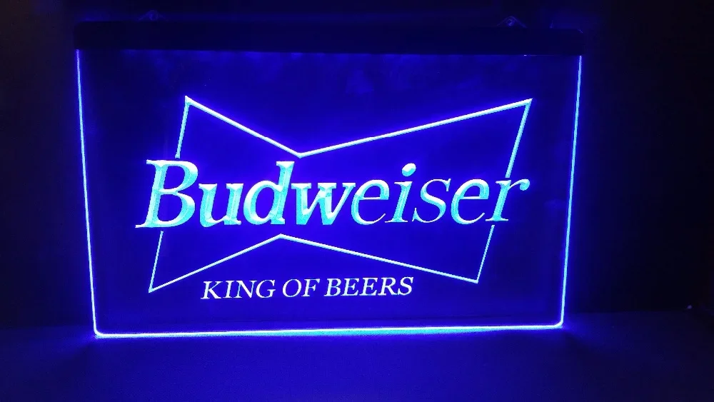 Budweiser KIGN البيرة بار حانة نادي علامات ثلاثية الأبعاد LED النيون Sig