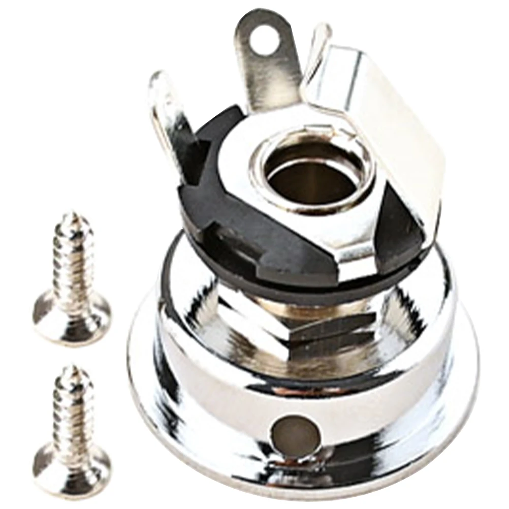 

Fingerboard Guitar Jack Set Socket Musical Instrument Replacements Metal Input Plate