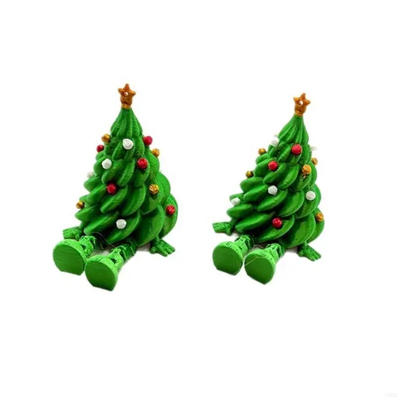 تمثال شجرة عيد الميلاد التفاعلي من CORB، مادة آمنة، لعبة مكتب مصغرة لتخفيف التوتر والديكور المنزلي