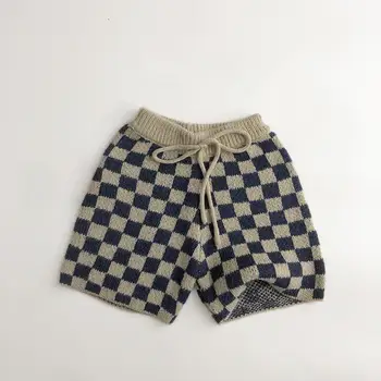 Kids Plaid Cotton Cardigan 3 2024 Spring Autumn Children Knitted Plaid Sweater Boy Baby Knit Cardigans Toddler Girl Casual Long Sleeve Coat Kid Cotton Jacket 3