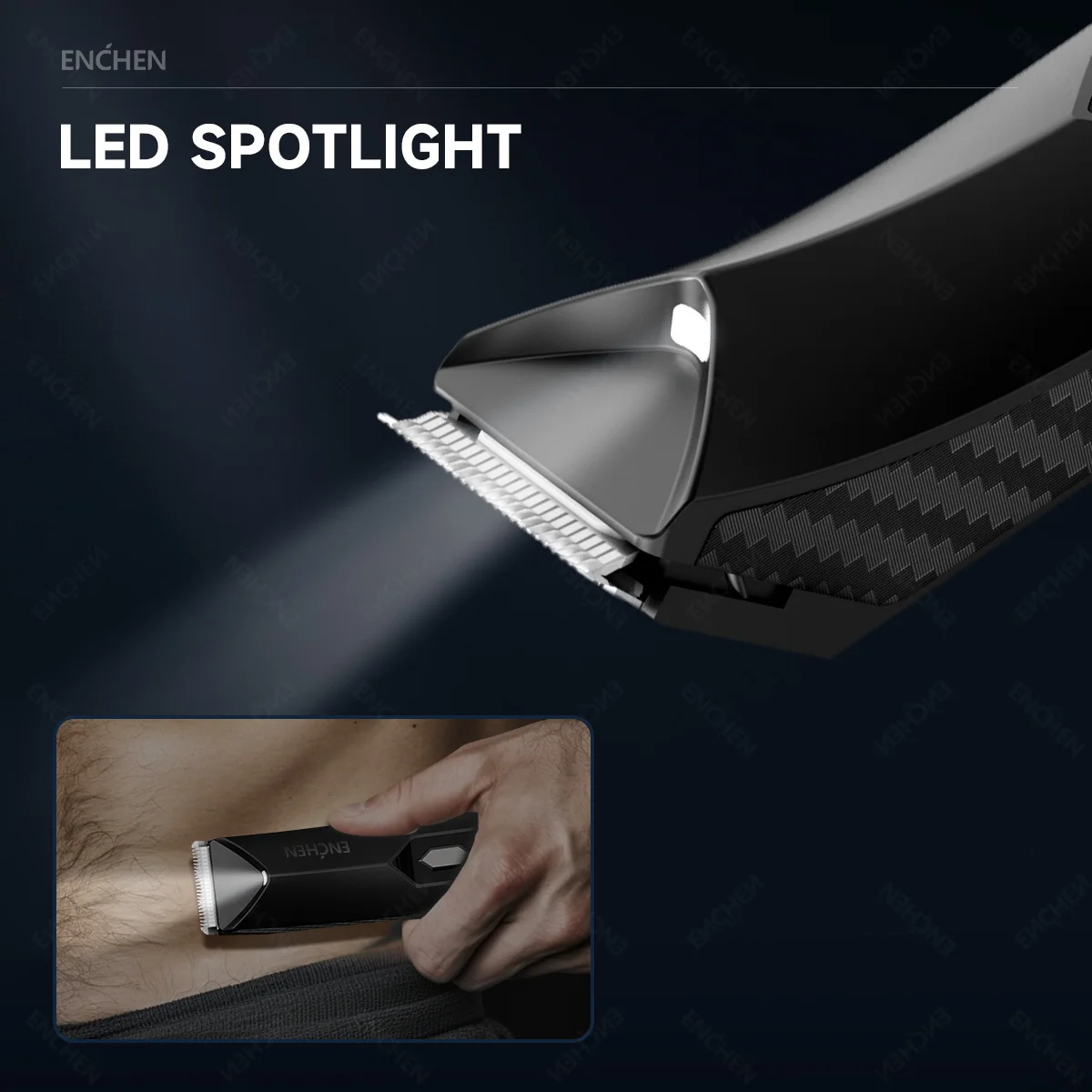 Trymer ENCHEN Spark 2.0 do pielęgnacji pachwiny i ciała 100% wodoodporny 90 minut długotrwałego działania i ładowania z wyświetlaczem cyfrowym