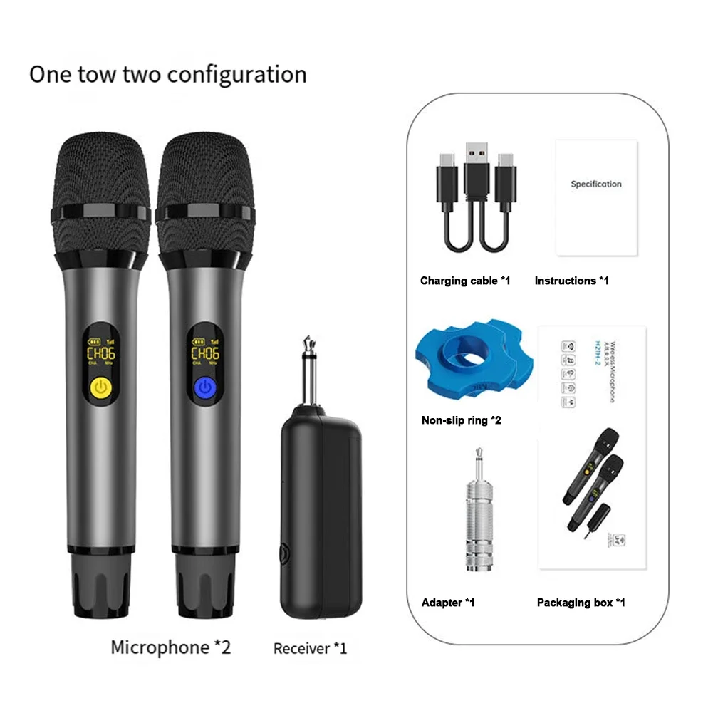 Microphone Handheld Microphone ABS Large Capacity Battery Ultra-long Standby 10 Hours 255*72*63mm/255*95*73mm Churches