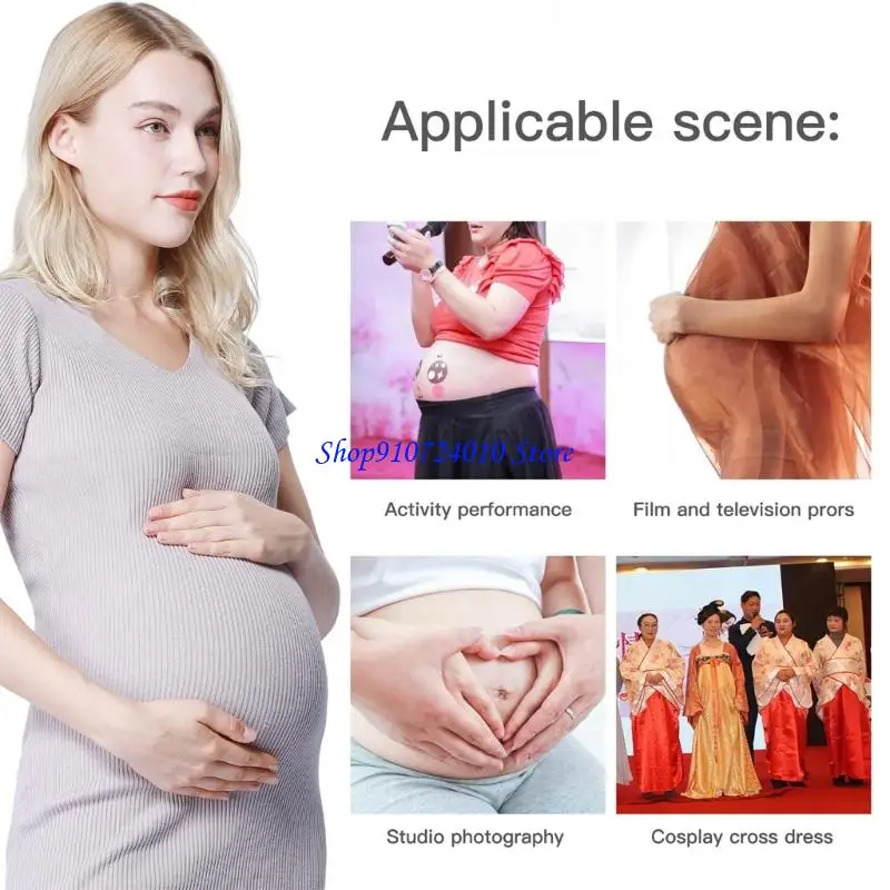 

77HD Professional Grade Maternity Prosthetic Tummy Featuring Adjustable Closure System And Natural Skin Tone