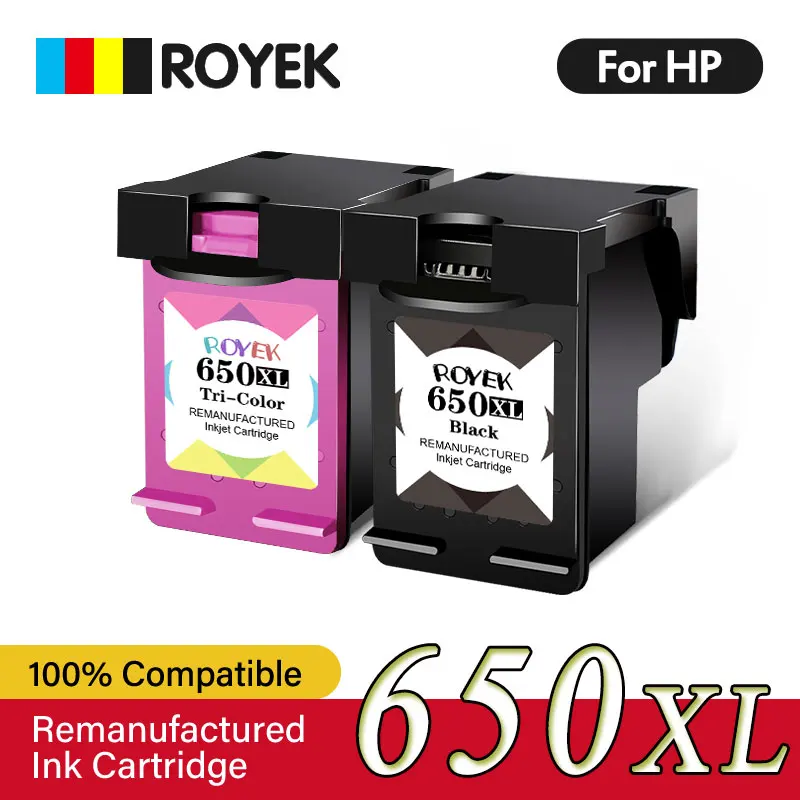 

Royek 650XL Ink Cartridge Replacement For HP 650 HP650 XL Compatible Deskjet 1015 1515 2515 2545 2645 3515 4645 Printer