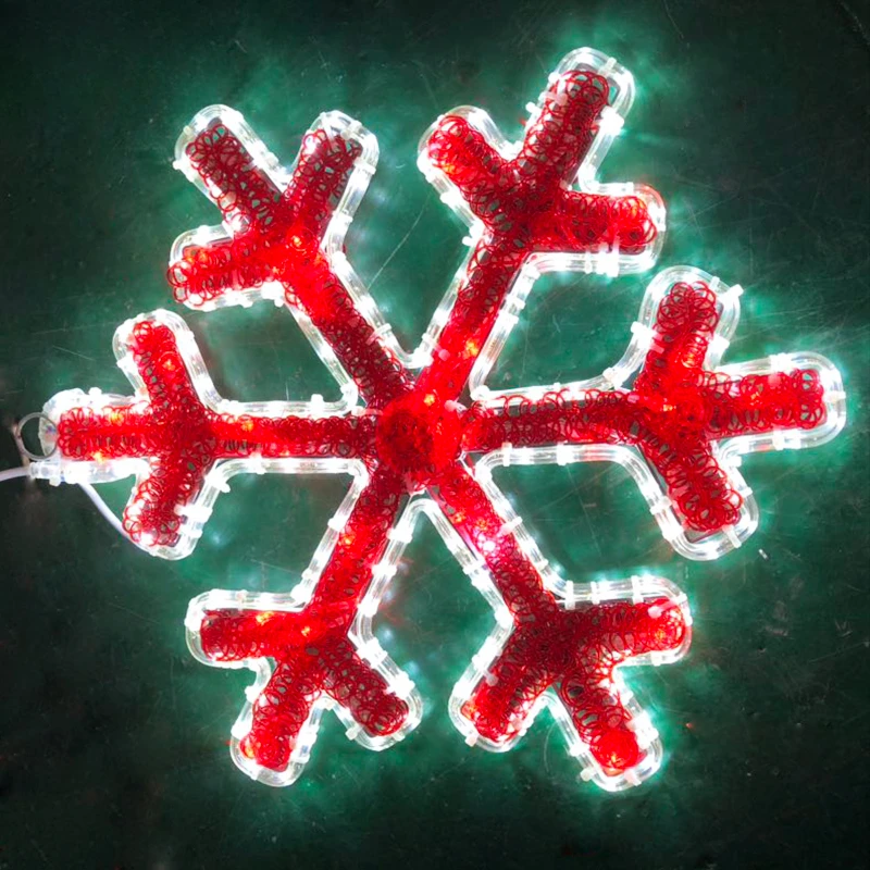 

China wholesale custom IP65 street PVC 2D neon Muli Color Led snowflake motif light for Christmas decoration outdoor