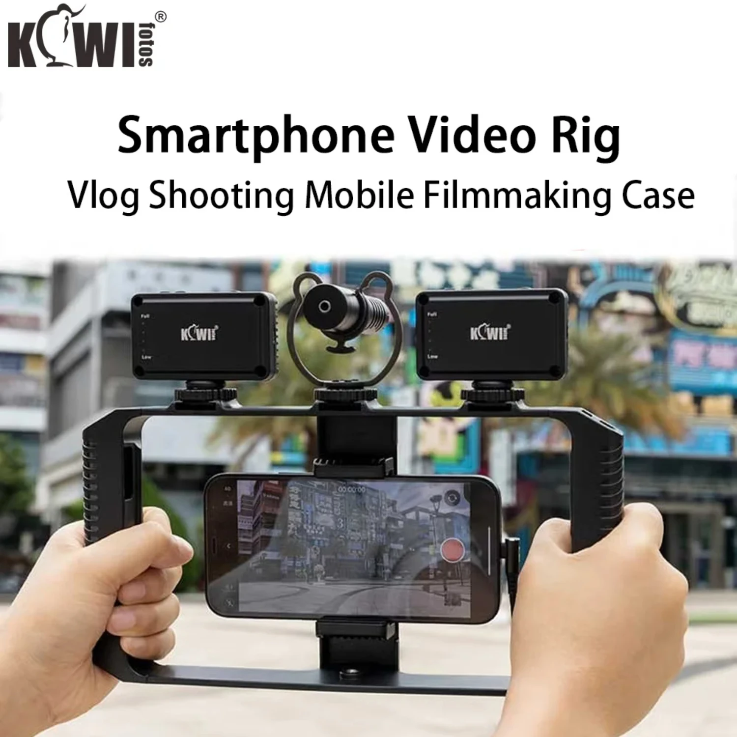 Phone Cage Video Vlog Rig Handle   Android Cellphone Video Stabilizer Handheld Tripod Mount Hand Grip Filmmaking Vlog