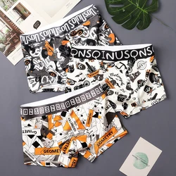 Black cartoon Men's underwear Men's boxer briefs comfortable Male boxer briefs men's  fashionable and trendy Male underpants