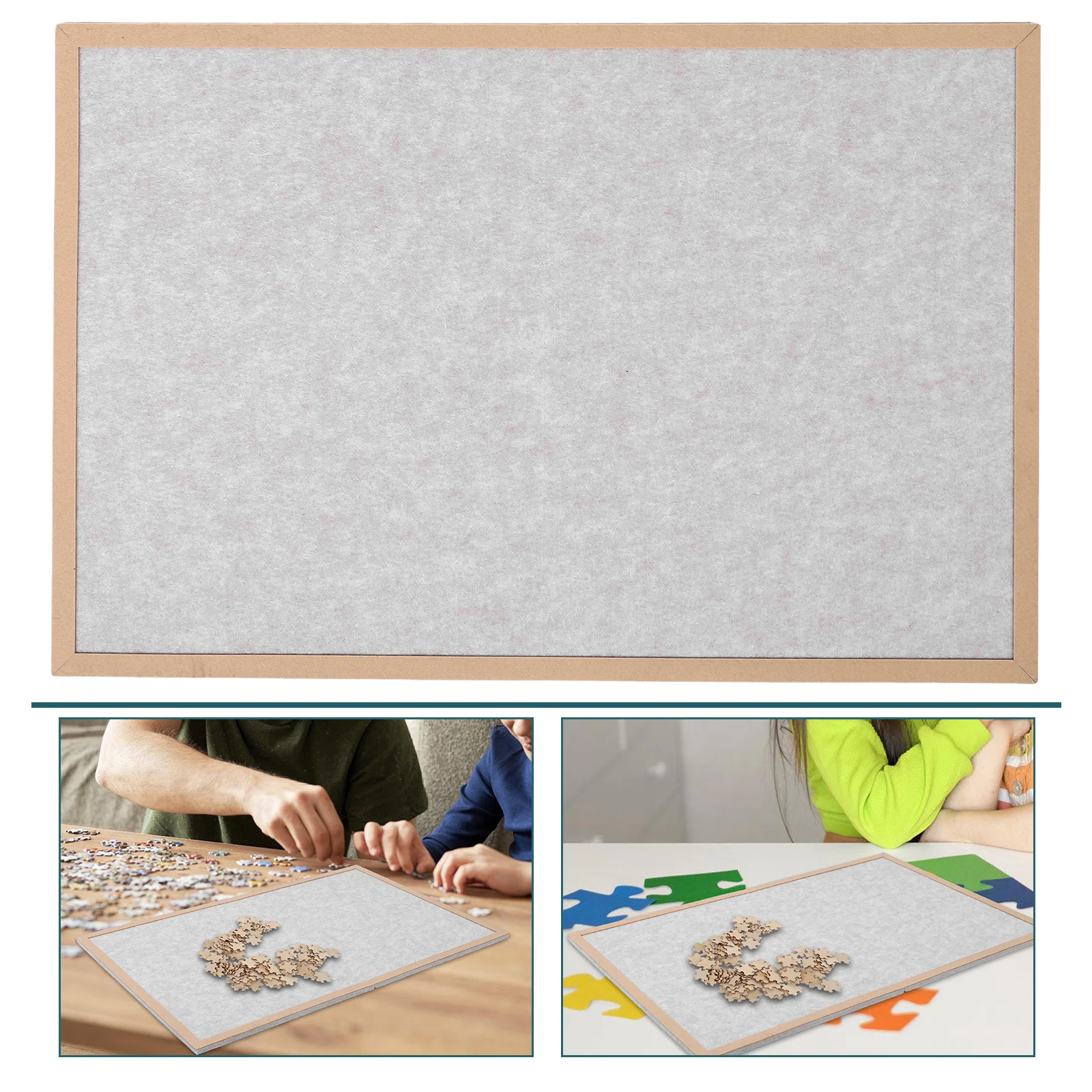 

Non-Slip Puzzle Mat Large Foldable Jigsaw Board with Frame Storage Tray Tabletop Organizer Portable Display Keeper Blank