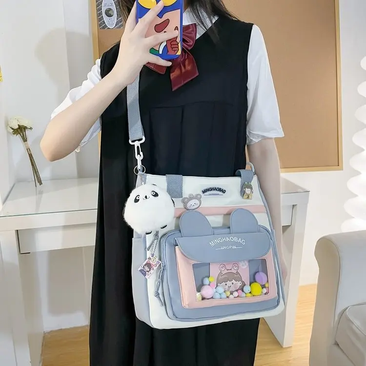 Bonito das mulheres harajuku ita bolsa de ombro mochila para meninas estudante grande capacidade bolsas bonito adolescente viagem saco de livro presentes