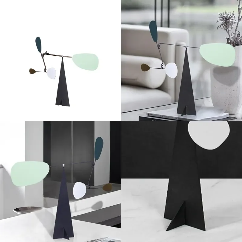 Modern Minimalist Creative Metal Geometric Balance Ornament for Living Room Study Desk Bookcase Home Decoration