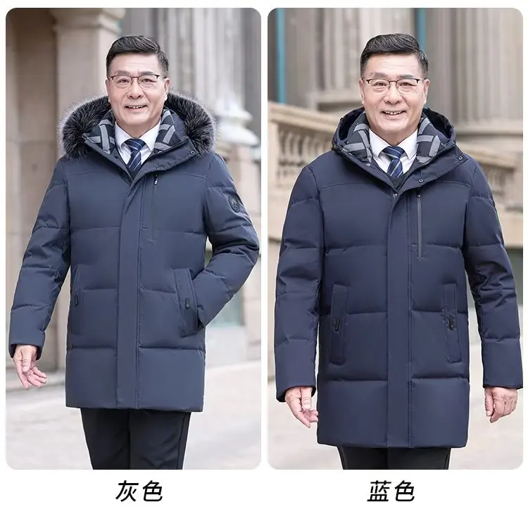 

Толстый ветрозащитный водонепроницаемый пуховик, мужские парки с капюшоном, новая повседневная ветрозащитная мужская зимняя хлопковая куртка, средняя и длинная одежда