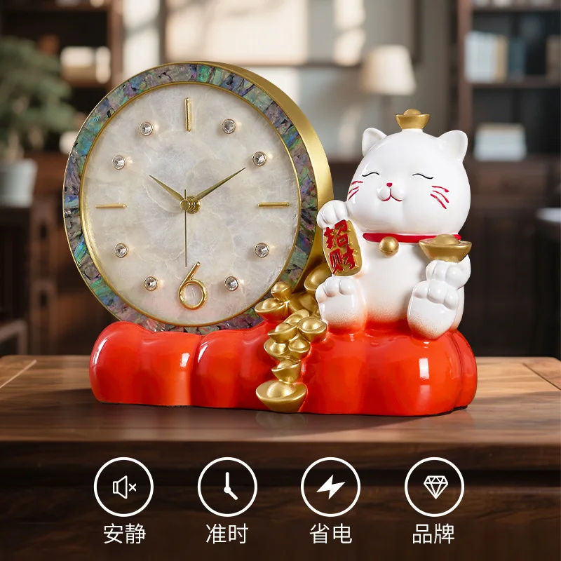 Modern Luxury Art Desk Clock Silent Table Clock Living Room Gold Fashion Home Decor Ornament