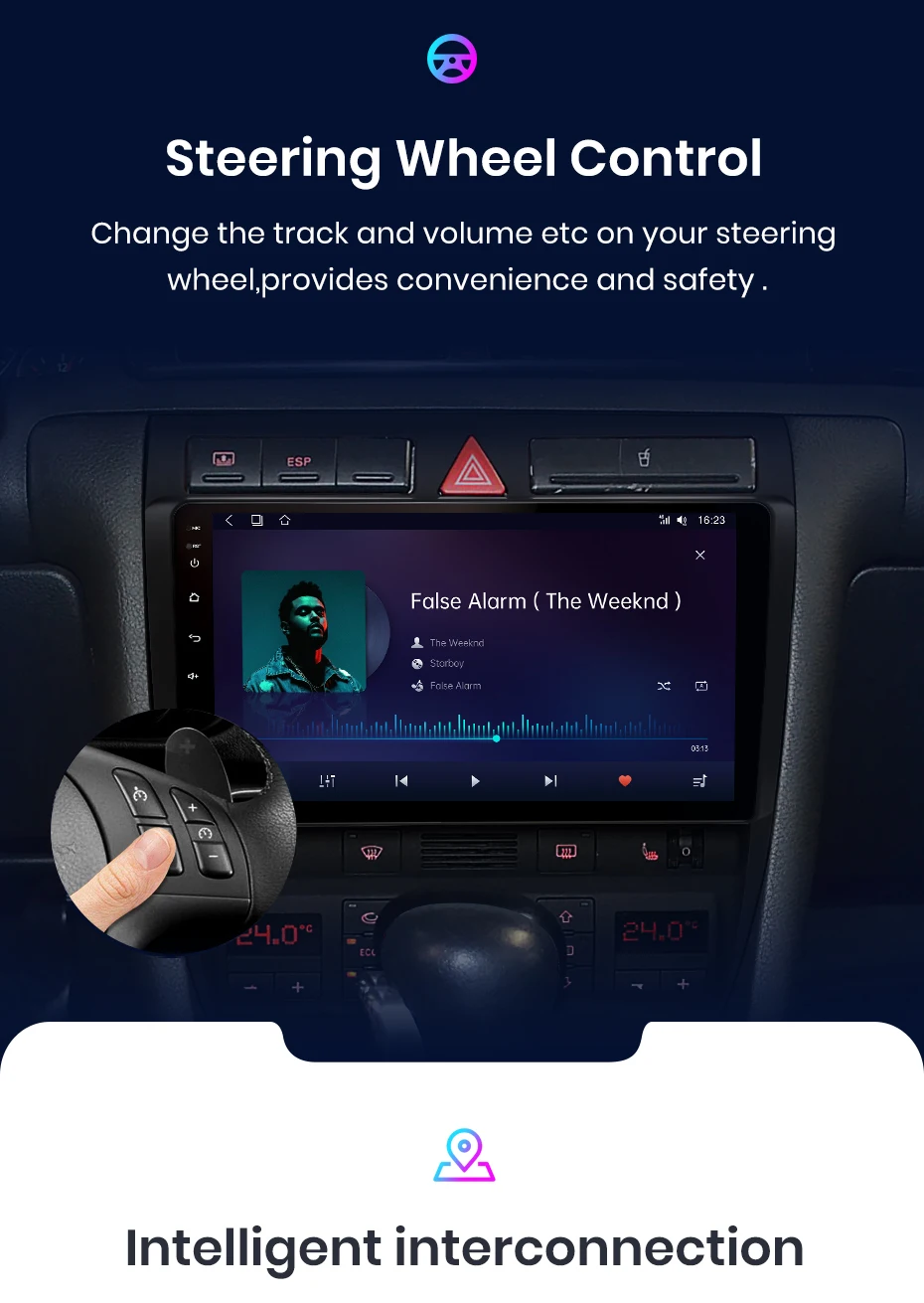 Junsun Drahtlose CarPlay Android Auto Auto Radio Für Audi A6 C5 1997 1998 1999-2004 S6 RS6 GPS Multimedia 2 din Systeme Stereo – Detail 14