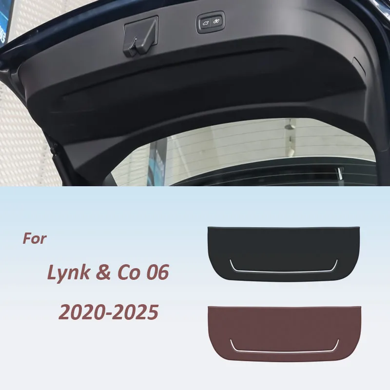 

Car Rear Trunk Tailgate Anti-Kick Protective Mat For Lynk & Co 06 2020 2021-2025 PU Leather Decoration Pad Anti-Dirty Cushion