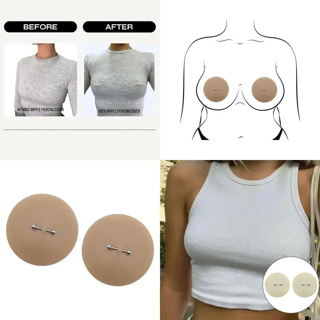 F3KD Women pasties Cover per capezzolo con pinneccing stallone copertura adesiva del seno in lingerie riutilizzabile reggiseno