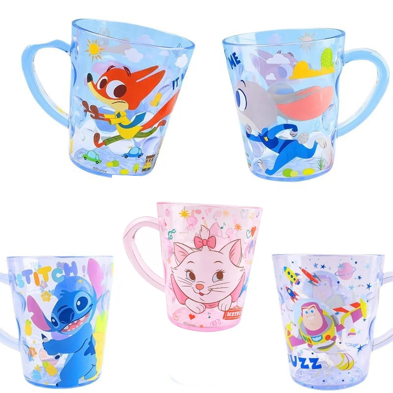 

Disney Crystal Cup Zootopia Nick Stitch Anime Figure Child Baby Rinsing Cup Brushing Juice Milk Drinking Cup Easy To Clean Gift