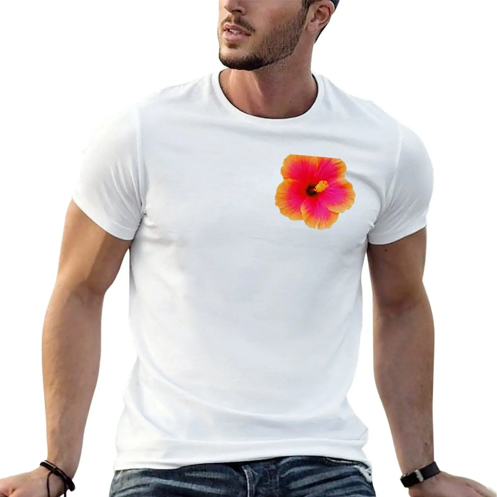 

Sunset Hibiscus T-Shirt t shirts for man pack cotton t shirt for man 100 percent cotton T-Shirt