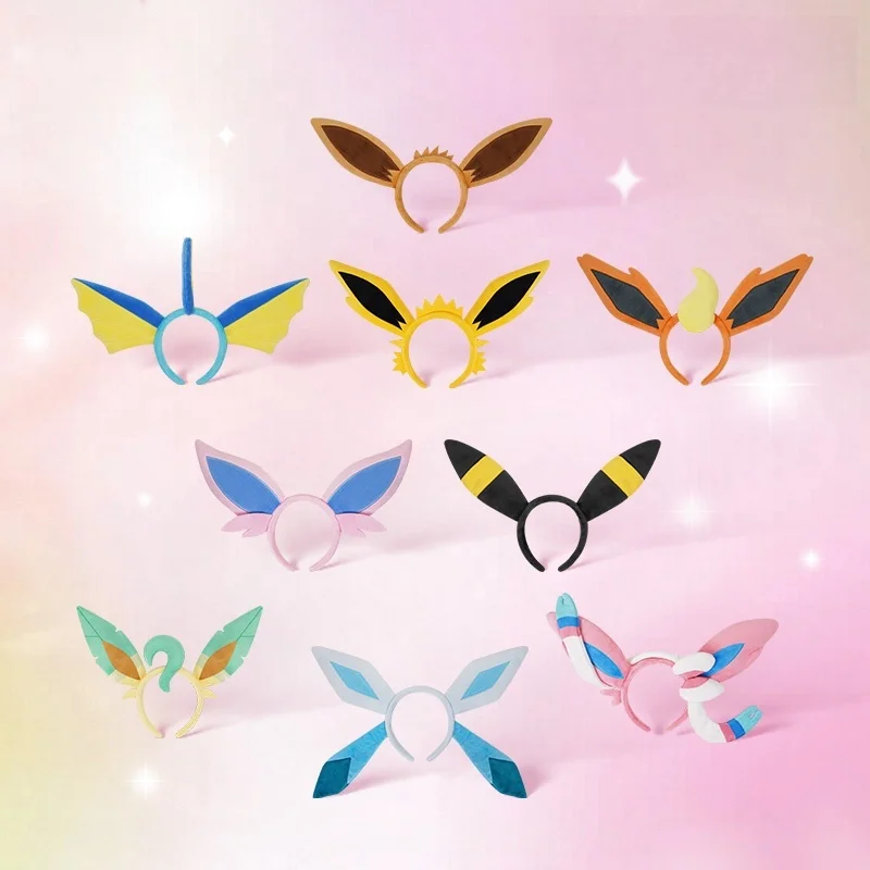 Neue Ankunft Original Pokes Liebe Serie Eevee Haar Hoop Gesicht Waschen Stirnband Nette Anime Peripherie ornament Geburtstag Geschenk Weihnachten Geschenk