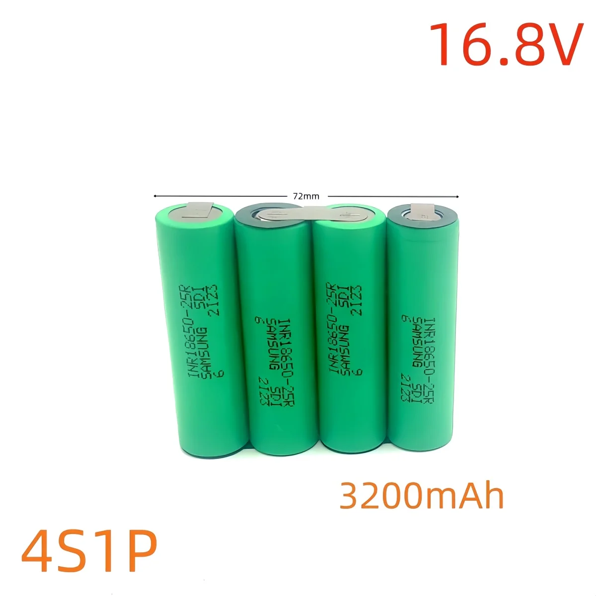 Customized 18650 25R 2P lithium battery pack, 2S-7.4V 3S-12.6 4S-16.8V 5S-21V 6S-25.2V suitable for screwdrivers