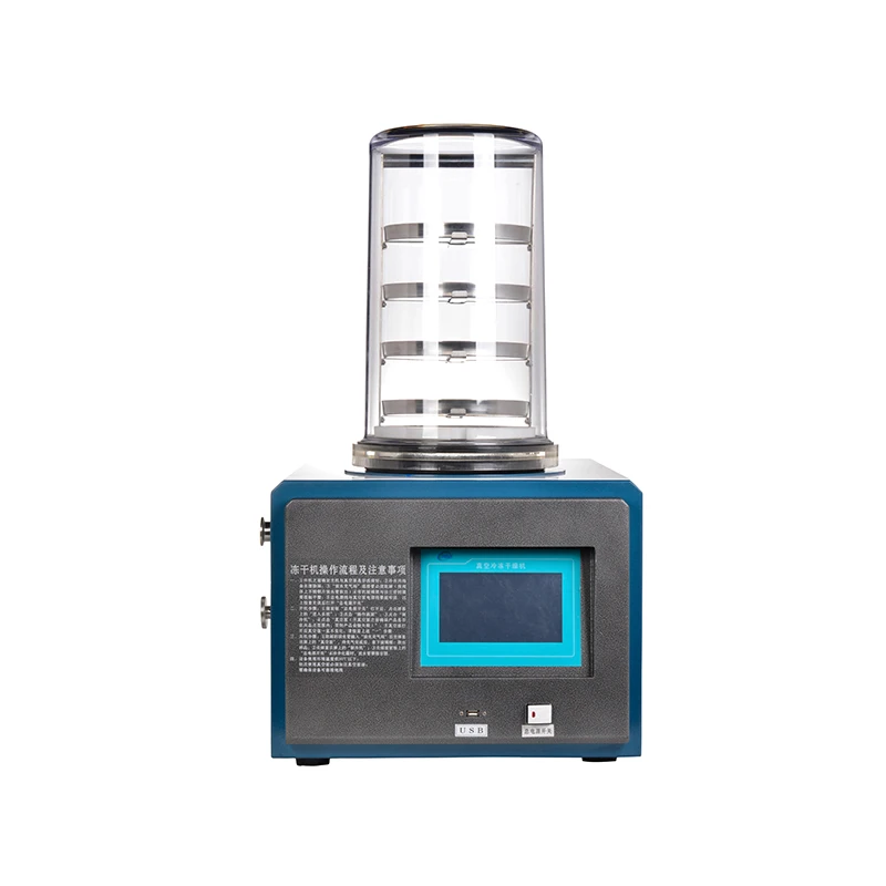 Table top gland type small lyophilization lab freeze dryer machine mini for food