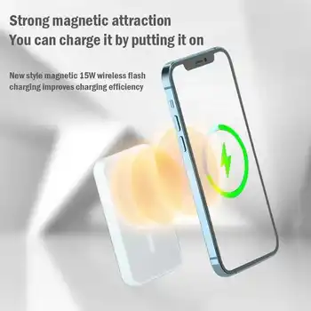Pro MagSafe Power Bank 10000mAh Přenosná pomocná náhradní externí magnetická baterie Bezdrátová nabíječka pro iPhone 13 14 15 16 10 nejlepší prodej Powerbanka Miniso 10000 mAh - №9