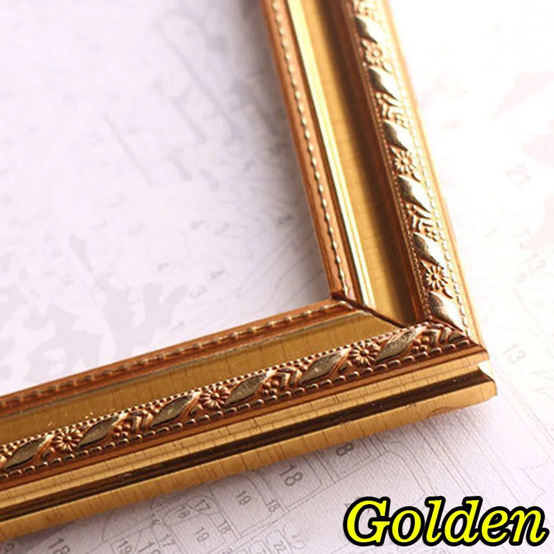 NONE Europäischen Stil Diy Äußere Rahmen Für Ölgemälde Nach Zahlen Diamant Malerei PS Schaum Rahmen Foto Rahmen Wand Kunst Hause Dekoration 3