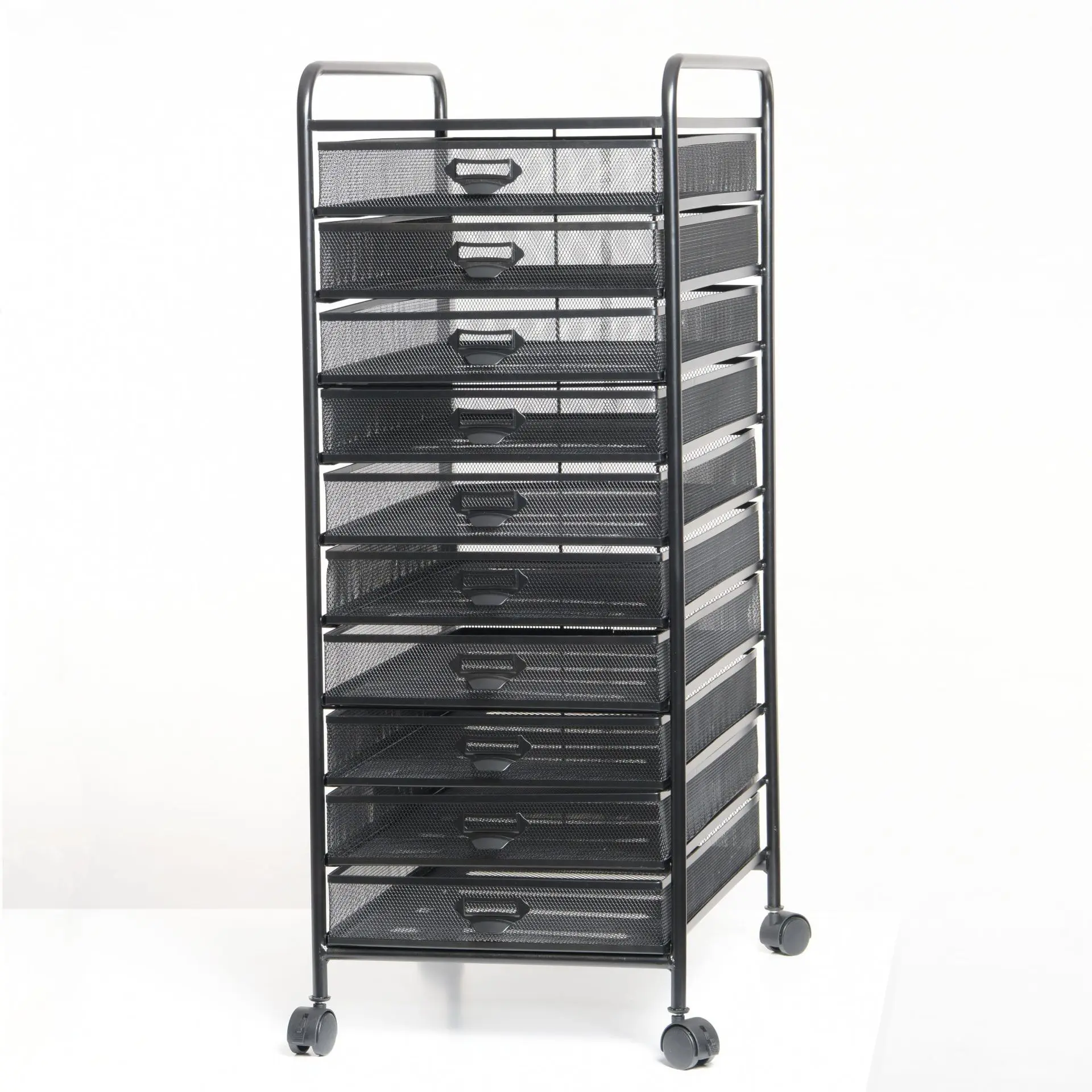 A3-9 (10)  Metal Document Cart Iron Multi layer Archive Storage Rack Office Desk Office Storage Holder