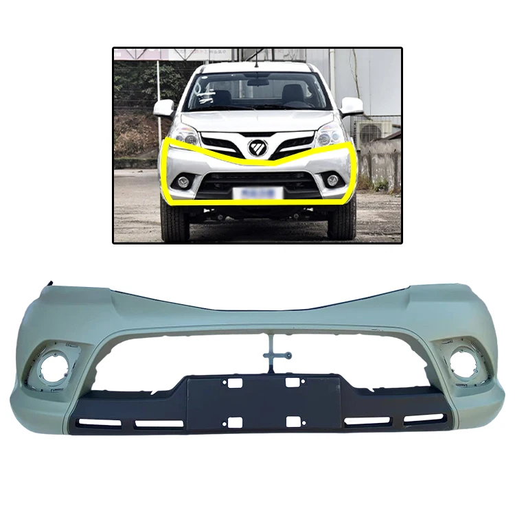 

Foton Tunland Original Factory Car Bumper Authentic Front Bumper Assembly P1531020021A0 with New Condition Fog Light Cut-Outs