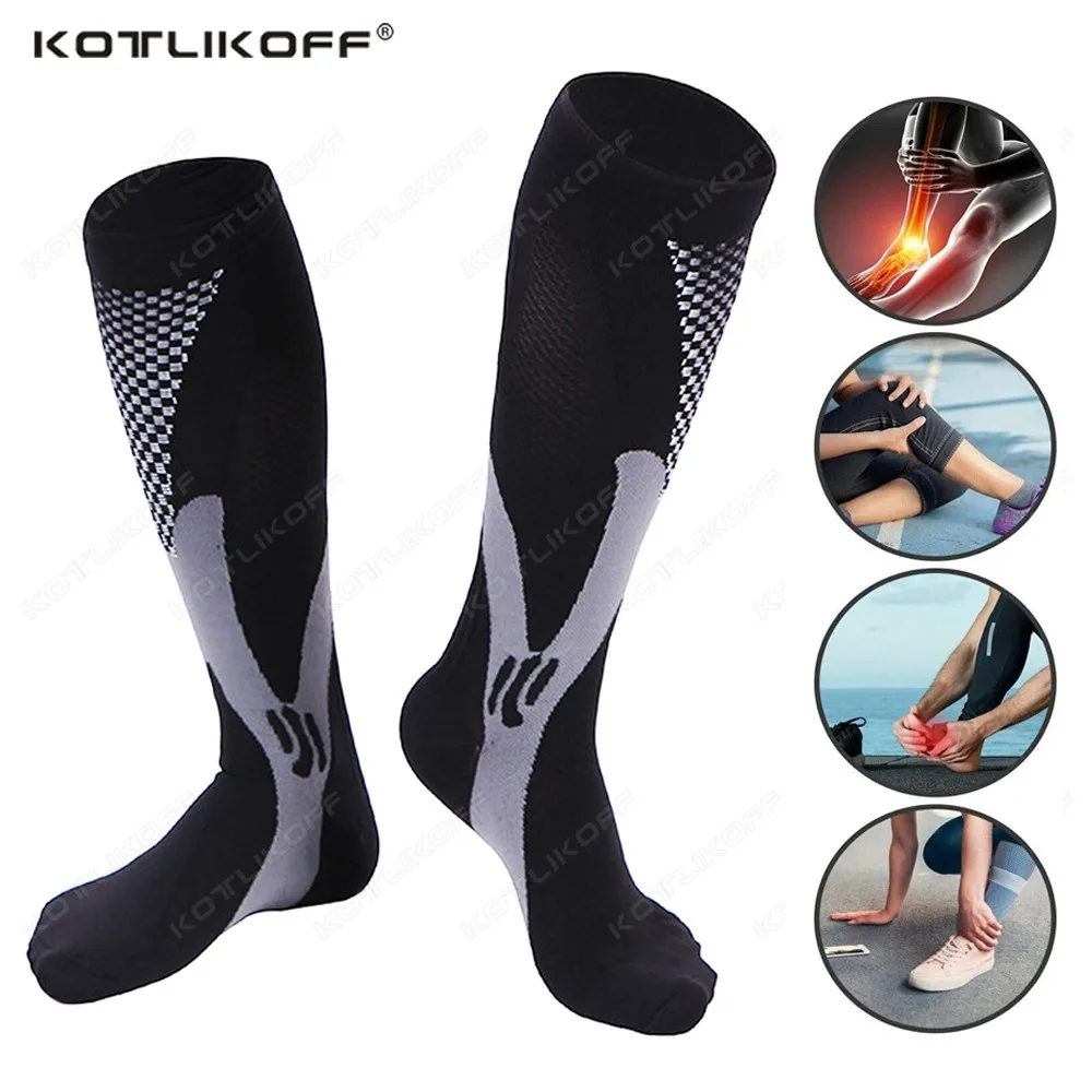 Compression Socks Women Men 30 mmHg Comfortable Breathable Anti Fatigue Athletic Nylon Medical Nursing Sport Running Stockings