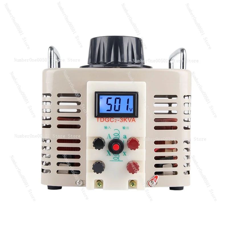 เครื่องควบคุมแรงดันไฟฟ้าเฟสเดียว 220V รุ่น TDGC2 กำลังไฟ 3KW แหล่งจ่ายไฟ AC ปรับแรงดันได้ 0-500V