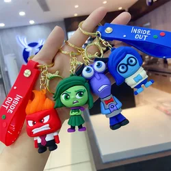 New Inside Out 2 Keychain Kawaii Disney Movie Anime Anxiety Ennui Envy Cute Girls Creative Bag Pendant Car Keychain Toys Gifts