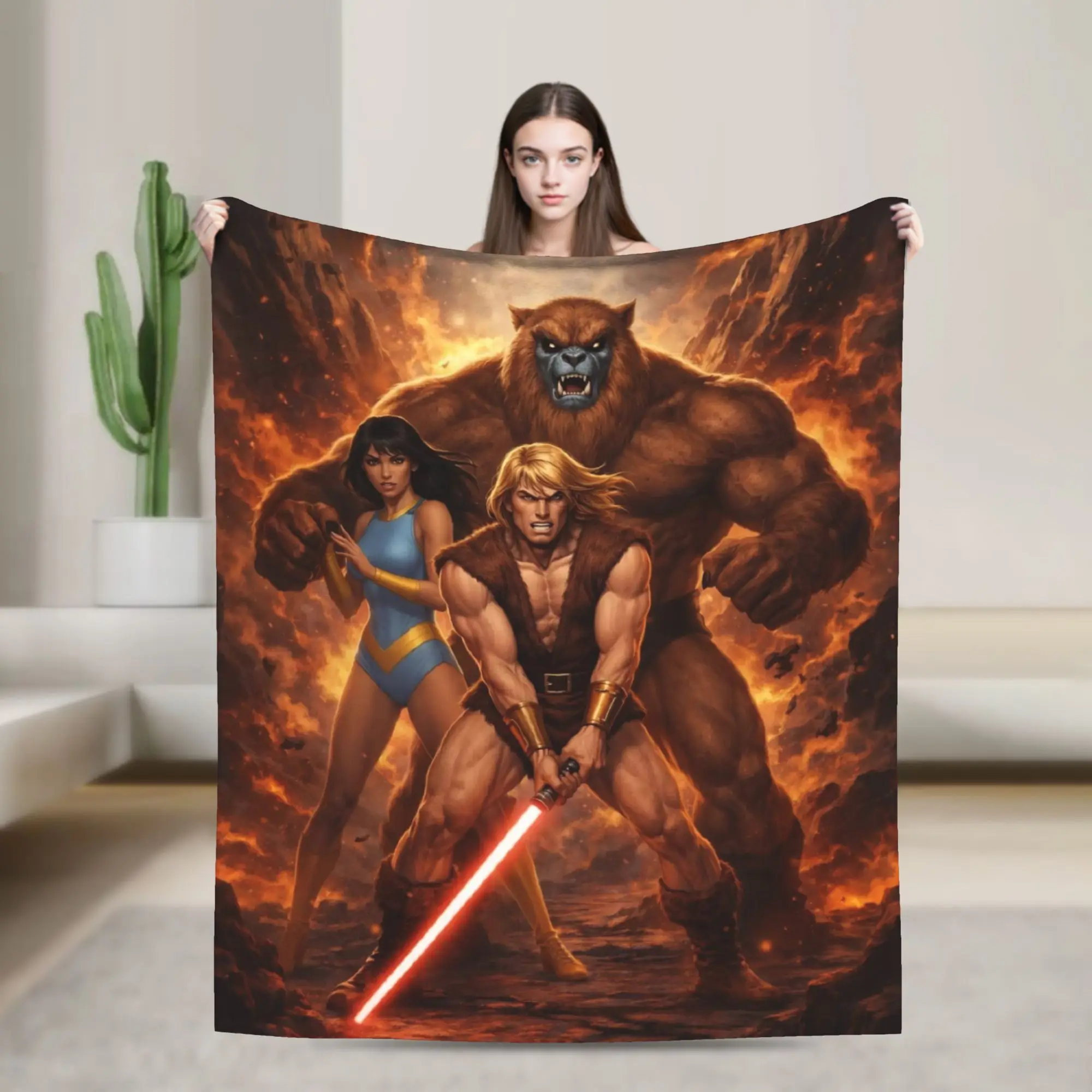 Thundarr The Barbarian Throw Blanket for Couch  Fuzzy Soft Plush Blanket 50x60 Inch Multi-size Bedspreads for All Seasons