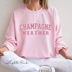 Sudadera Retro con capucha para mujer, camisa divertida de bebedero de champán, Jersey meteorológico con problemas de champán