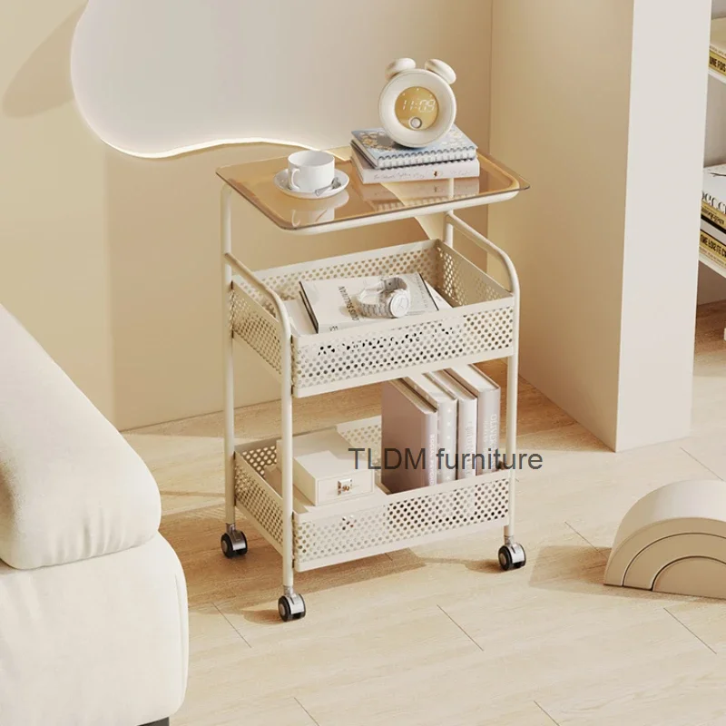 Auxiliary Rolling Salon Trolley Glass Luxury Tool Hair Trolley Manicure Design Modern Carrello Estetica Salon Furniture HD50TC