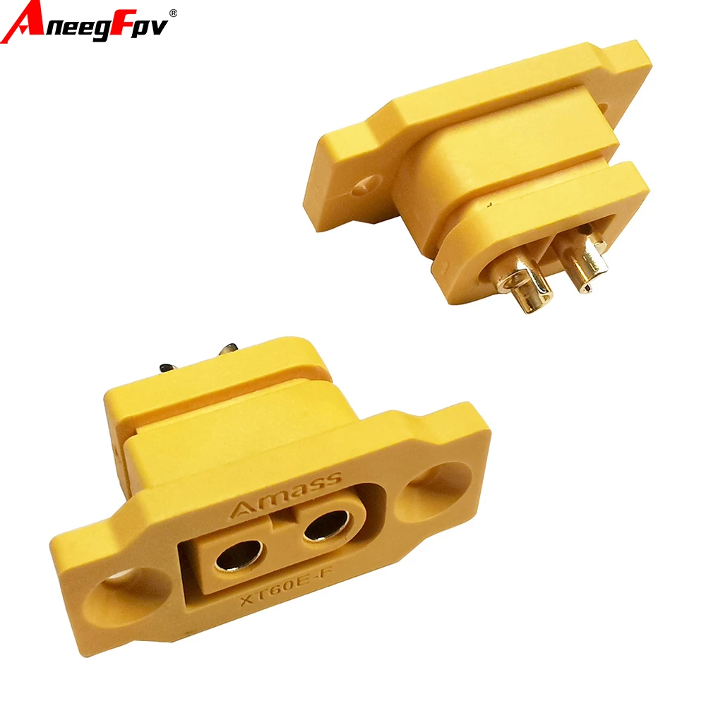 5 / 2 / 1pc Amass XT60E-F Female Plug Large Current Gold/Brass Ni Plated Connector Power Battery Connecting Adapter for RC Model