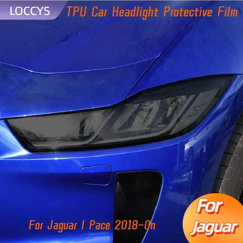 

Car Headlight Protective Tint Film Smoke Black Transparent TPU Light Protection Sticker Accessories For Jaguar I Pace 2018-On