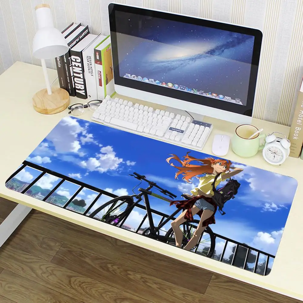 Cute Eva Asuka Fashion Mouse Pad Large Anime Desk Mat Luxury Desktop Cartoon Gaming Gamer Keyboard Office Computer Soft Cushion