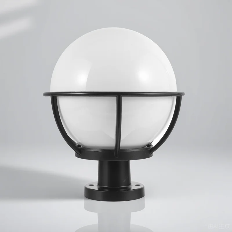 

1 set 1 Set Sphere Lampshade Replacement Round Ball Post Globe Light Shade Outdoor Durable Heat Resistant Easy Clean Uniform