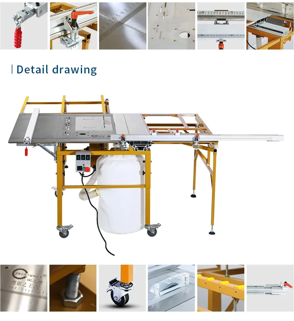 JT-7B mini sliding table saw woodwork cutting machines mquinas de corte de madeira simples wood saw machines