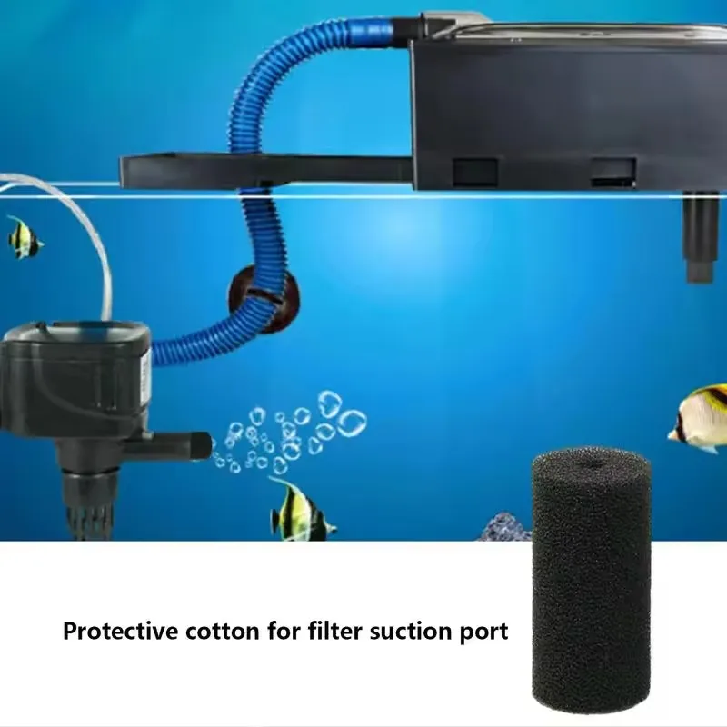 5 Pack Pre-Filter Sponge Aquarium Pre Filter Black Foam Rolls Compatible Intake Filter Accessories for Fish, Large