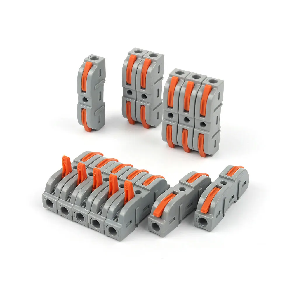 

Wire Connector 222-412 2 Pin Splicing Terminal Blocks Led Strip Lighting Electric Quick Connectors Mini Conductor Rail Conector