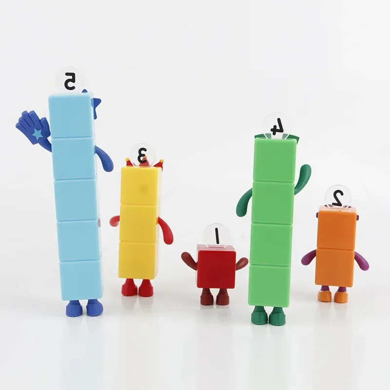 5 قطعة مجموعة Numberblocks عمل أرقام نموذج PVC تمثال نموذج جمع غرفة الديكور كعكة عيد ميلاد ديكور هدايا عيد الميلاد اللعب