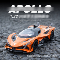 1: 32 APOLLO Alloy Car Model High Simulation Diecasts Toy With Sound and Light Pull Back Vehicles Decoration Toys  For Kids Gift