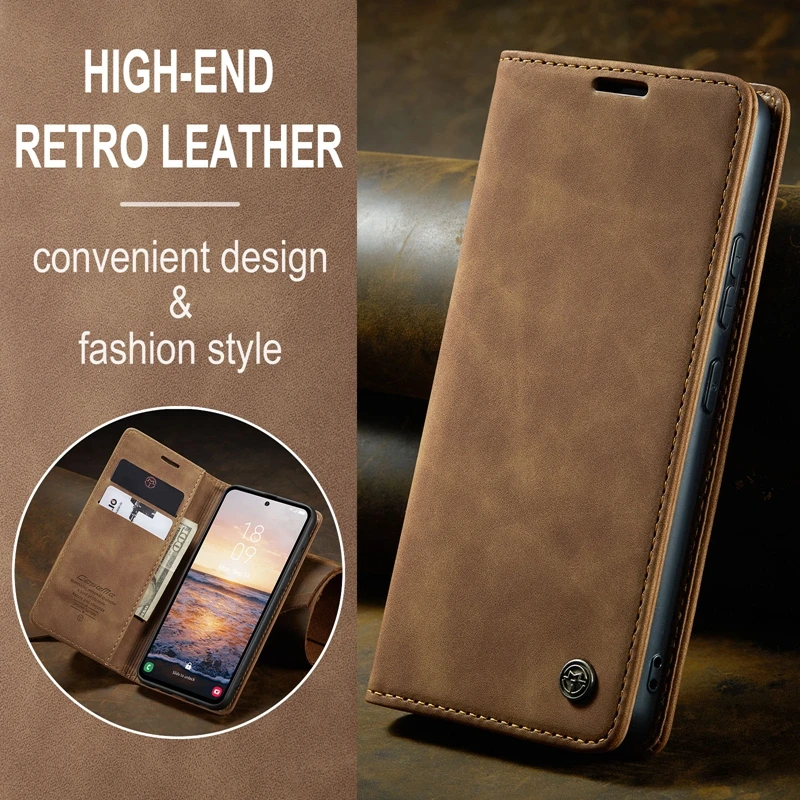 Retro Leather Flip Case For Samsung Galaxy A15 A35 A55 A31 A41 A51 A71 A21S A80 A81 A14 A54 A34 A52 A72 A32 A53 A73 Wallet Cover