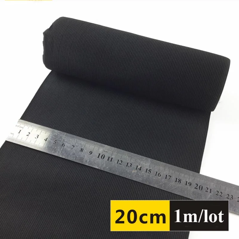 Meetee 1/2/3 metri 50/55/60/70/80/100/150 MILLIMETRI di Gomma Nera Fasce Elastiche Del Merletto Cintura FAI DA TE Accessori Abbigliamento Fatti A