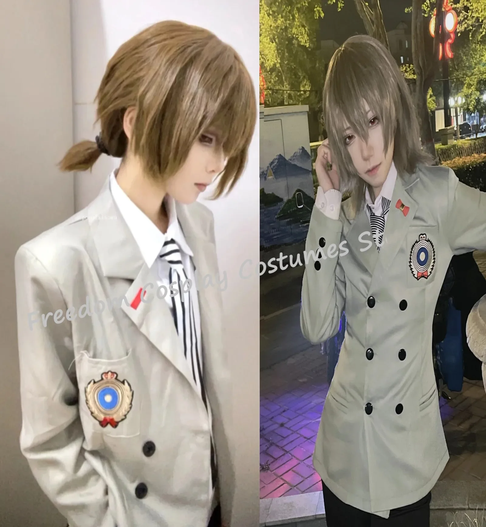Gioco Anime Goro Akechi Costume Cosplay Uniforme scolastica Abiti Halloween Party Giochi di ruolo Abbigliamento Set completo per donna Uomo