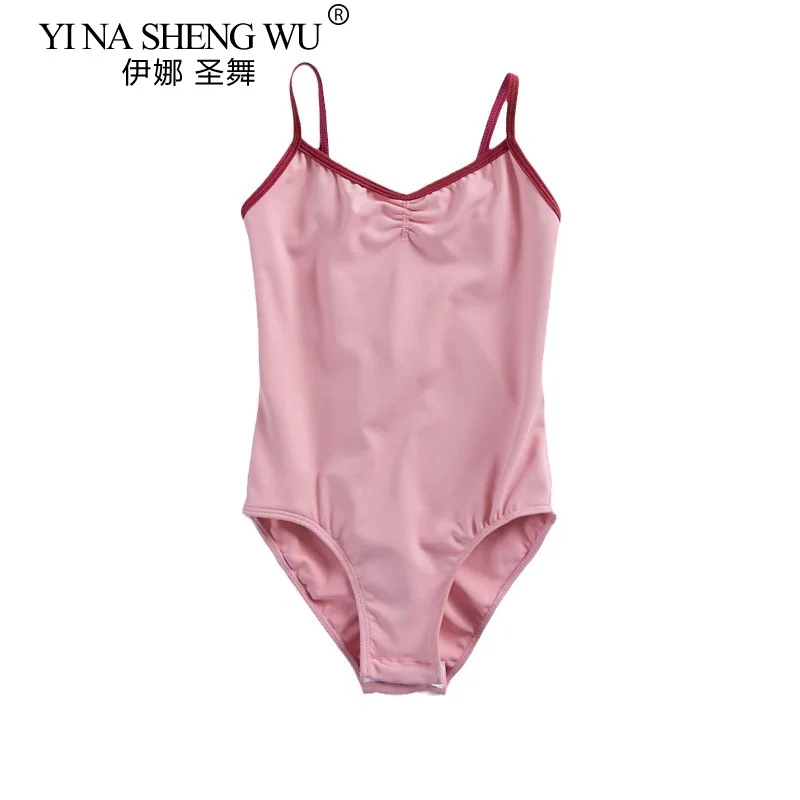 بدلة الجسم بحزام خلفي للأطفال، بدلة تدريب اليوغا باليه للرقص الصيني، بدلة أداء امتحان البنات، يمكن فتح المنشعب